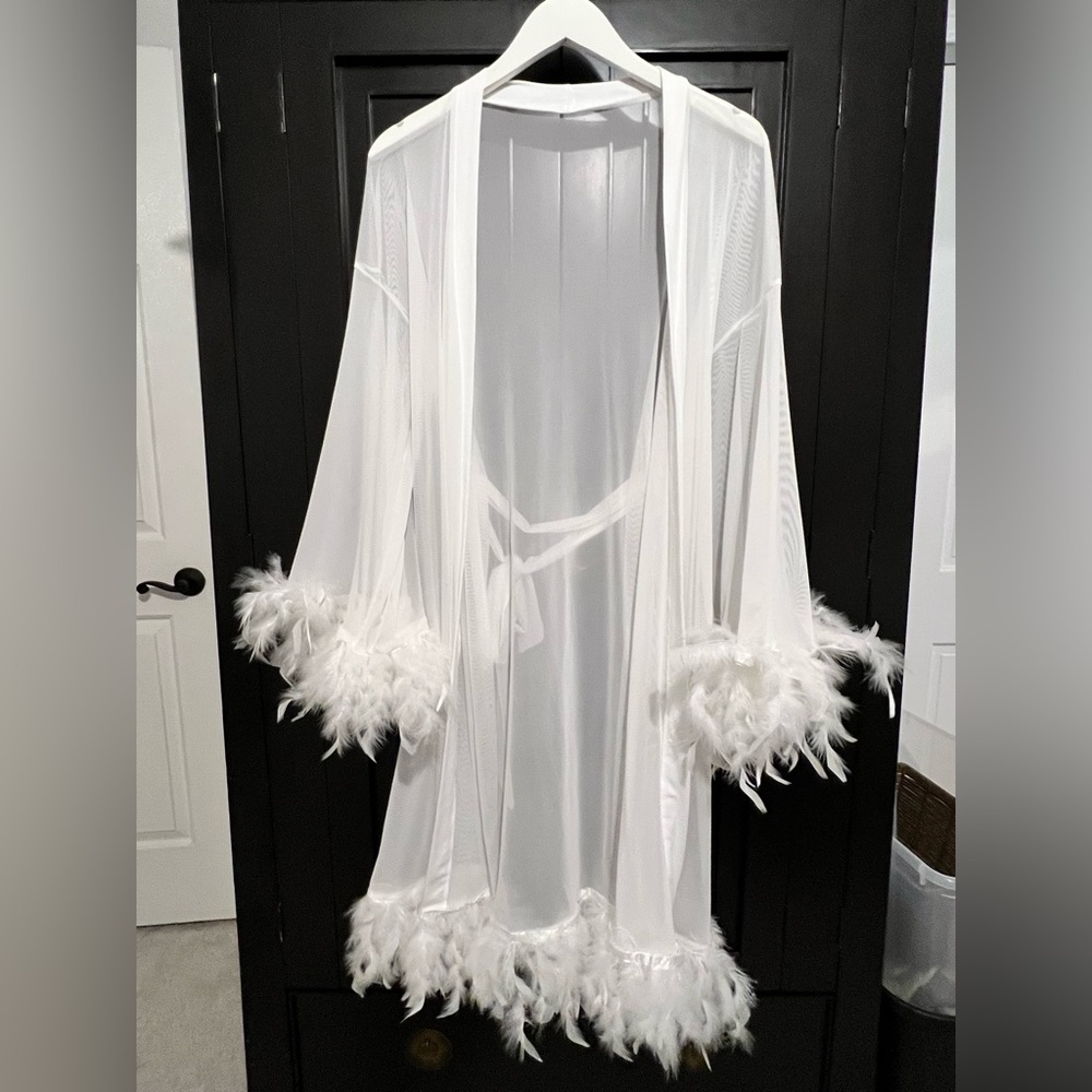 Bridal Bachelorette Robe Fur Trim